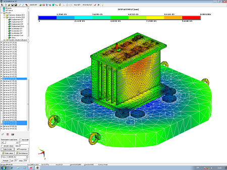 Результаты моделирования конструкции в подсистеме АСОНИКА-М-3D